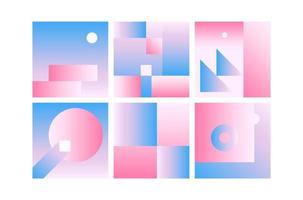 Vector Geometric Smooth blue pink gradient Background