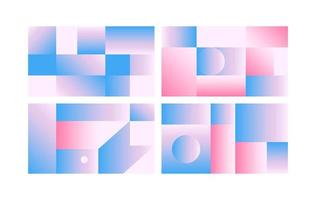 Vector Geometric Smooth blue pink gradient Background