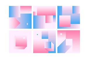 Vector Geometric Smooth blue pink gradient Background