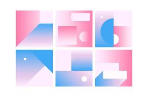 Vector Geometric Smooth blue pink gradient Background