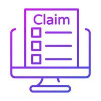 online claim Modern concepts design, vector illustration