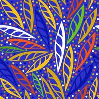 Vector seamless abstract bright floral pattern.