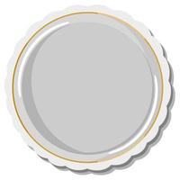 Vector isolated illustration of plate in top view.