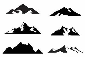silueta de montaña, vector de montaña, diseño de logotipo de montaña