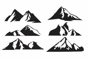 Mountain silhouette vector skyline