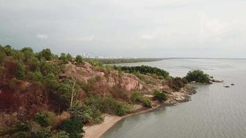 Batu Kawan quarry beside the sea. video
