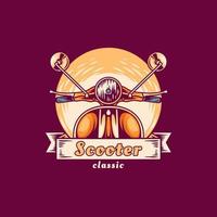 ilustración del logotipo del club de scooters vector