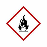 pictograma estándar inflamable símbolo ghs peligro stock vector