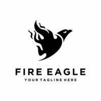 fire eagle vector logo design illustration