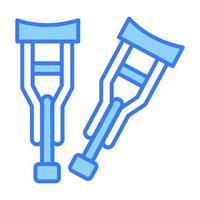 crutches Modern concepts design, vector illustration
