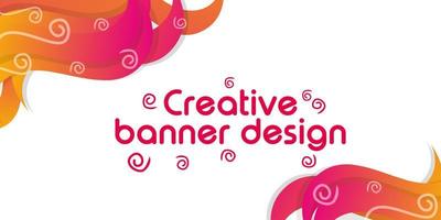 Unique creative abstract banner design fire color combination and pink, orange, yellow vector