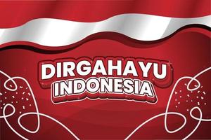 Indonesian independence day banner template vector design