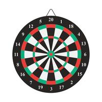 Darts target for dart arrows on a white background. Vector illustration.