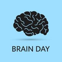 Brain Day. Brain icon. Vector illustration.