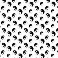 Background of yin and yang on a white background. Vector illustration.