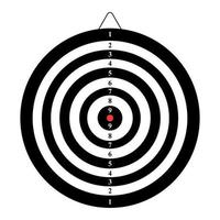 Target for shooting on a white background. Vector illustration.
