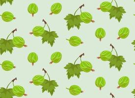Seamless pattern with gooseberries. Texture with berries in cartoon style. vector