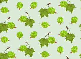 Seamless pattern with gooseberries. Texture with berries in cartoon style. vector