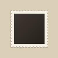 Empty black photo frame with shadows for stock vector