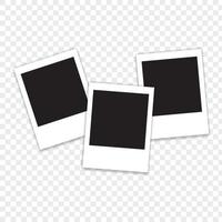 marco de fotos vacío con sombras para stock vector