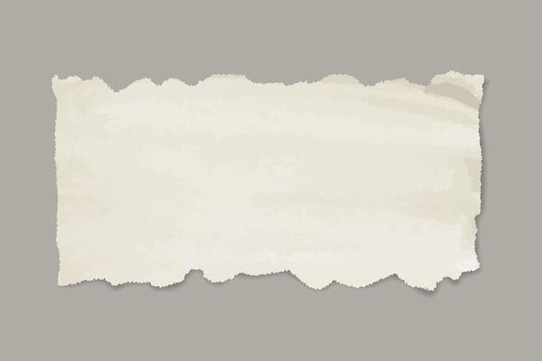 Torn paper, vintage sticker with design space