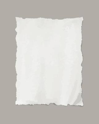 Torn paper, vintage sticker with design space