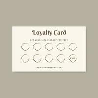 loyalty card design for cafe coffee. Gift Card Design vector