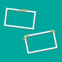 Empty photo frame with shadows for stock vector