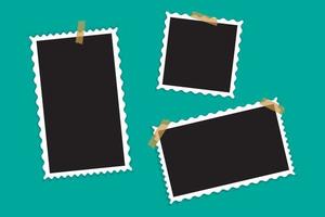 Empty photo frame with shadows for stock vector