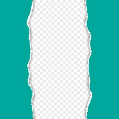 Torn paper , horizontal blue torn paper with soft shadow