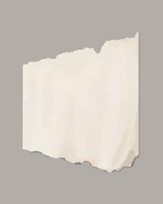Torn paper, vintage sticker with design space