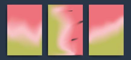 Summer season blurred background with abstract soft color gradient patterns. Summer collection for brochures, posters, banners, flyers and cards. Watermelon palette. Vector illustration.