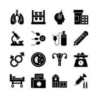 Medical Icons, Healthcare Vector, Hospital Collection Set. vector