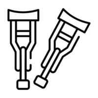 crutches Modern concepts design, vector illustration
