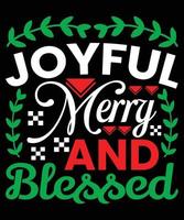 Joyful merry and blessed vector