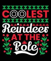 Coolest Reindeer At The Pole vector