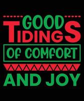 Good tidings of comfort and joy vector