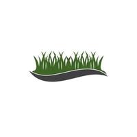 grass logo vector illustration design template