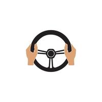 steering wheel logo vector illustration design template.