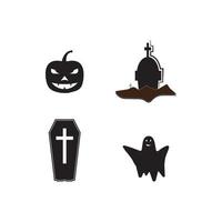 plantilla de diseño de ilustración de vector de icono de halloween