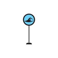 swimming logo vector illustration design template.