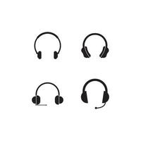 headphone logo vector illustration design template.