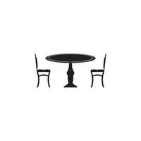 table and chair logo vector