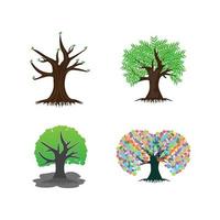 Tree logo vector illustration design template.