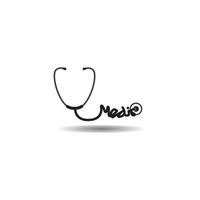 stethoscope icon vector illustration design template.