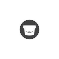 Bucket icon  vector illustration design template.