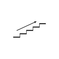 plantilla de diseño de ilustración de vector de icono de escalera.