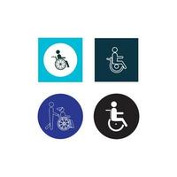 Disabled  icon vector illustration design template.