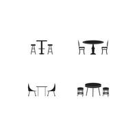 table and chair logo vector