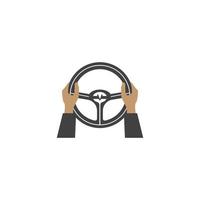 steering wheel logo vector illustration design template.